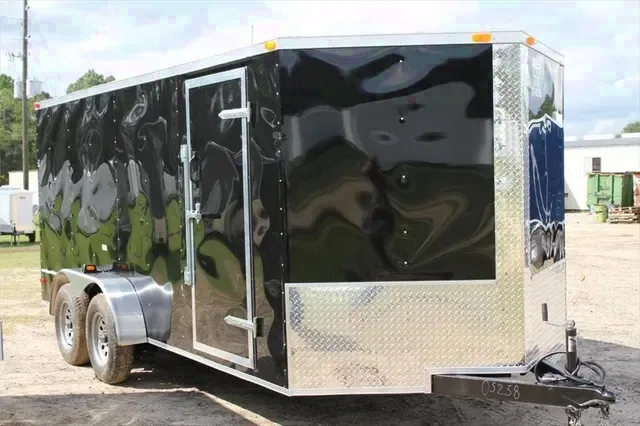 2026 South Georgia Cargo Brand New 7 X 16 Tandem Axle, V-Nosed Enclosed Motorcycle Cargo Trailer