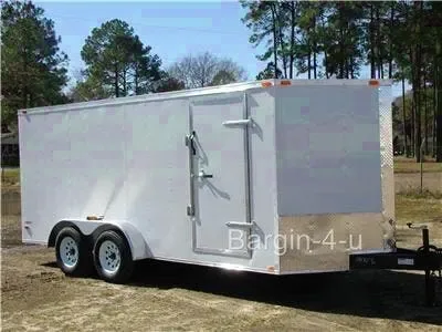 2026 Brand New 7x16 Tandem Axle, V-Nosed Enclosed Trailer - Led Lighting