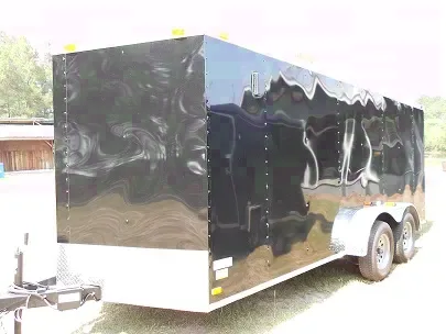 V-Nose TA Black Cargo Trailer 16ft