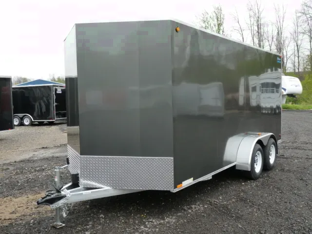 16ft Charcoal Cargo Trailer w/Ramp Door