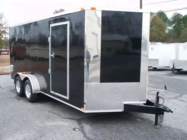 BLACK 16FT V-NOSE-LOADED TRAILER