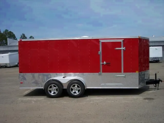 RED V-NOSE 16FT CARGO TRAILER