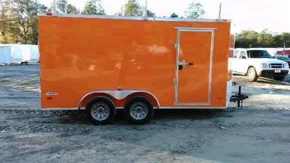 ORANGE 16FT CONTRACTORS TRAILER