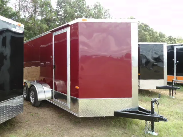 16ft Tandem - Alum Wheels - Red - Side door