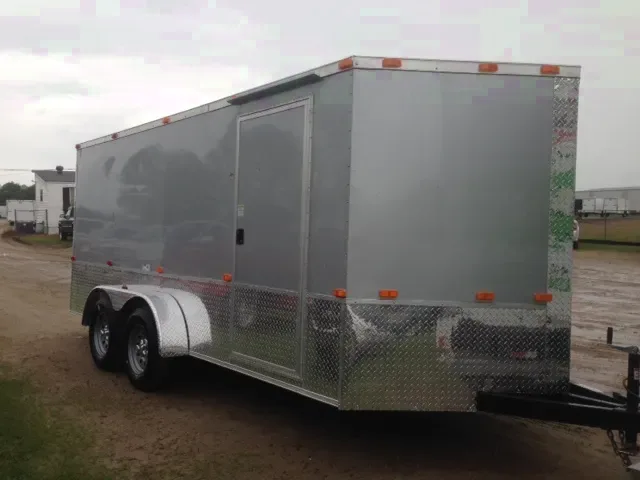 16ft Tandem Axle-  E-Track - Interior Pkg - Silver