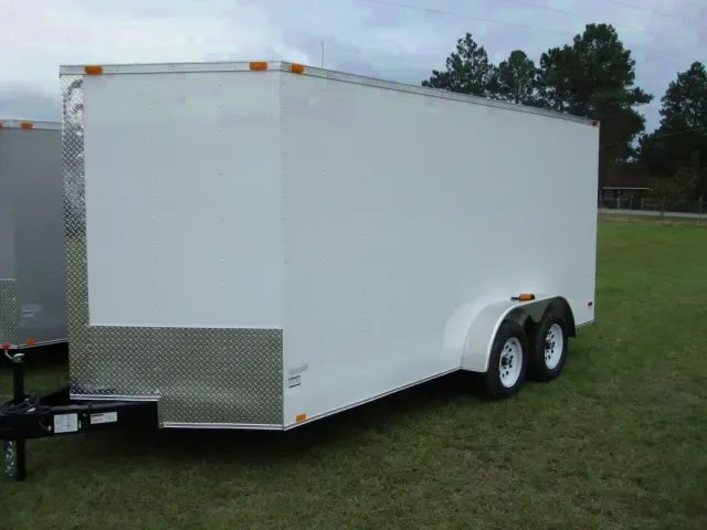 16FT V NOSE RAMP WHITE LOADED
