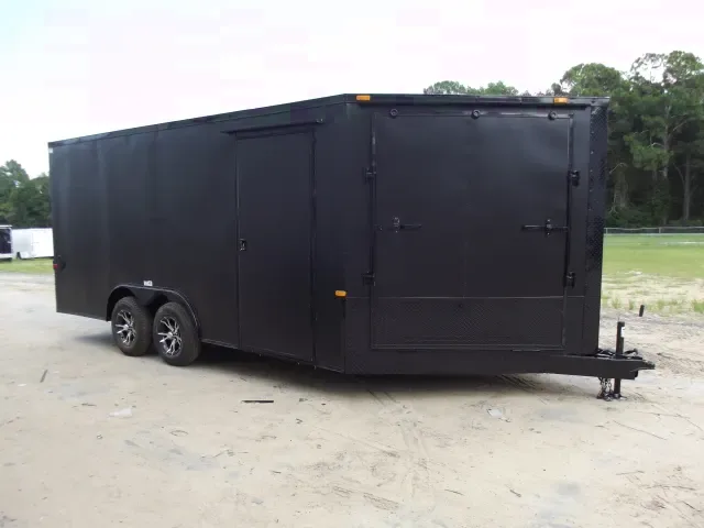 16FT CARGO TRAILER REAR RAMP AND V-NOSE RAMP