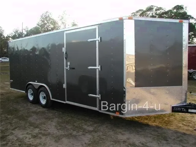 2026 Brand New 8.5 x 20 Tandem Axle, V-Nosed Enclosed Carhauler Trailer