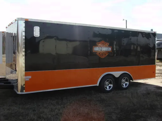 20FT TWO TONE BLACK AND ORANGE TRAILER