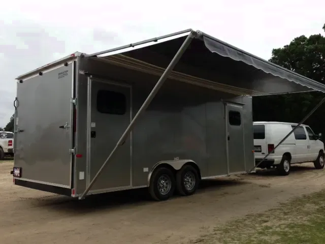 20ft  Tandem Axle Custom Trailer-Interior Finishing-Awning