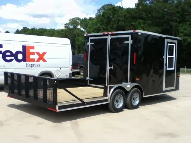 20ft Black 10 Foot Enclosed and 10 Foot Open HYBIRD