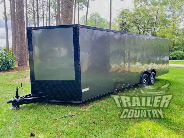 2026 Brand New Model 8.5 x 24 Tandem Axle, V-Nosed Enclosed Car / Toy Hauler