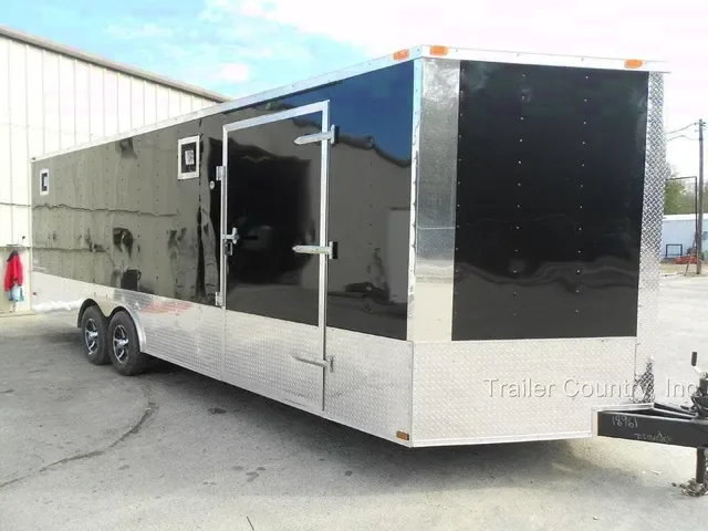 2026 NEW 8.5 x 24 Tandem Axle, Loaded V-Nosed Enclosed Race Toy Car Hauler