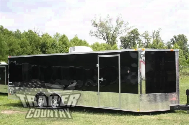 2026 NEW 8.5 X 24' V-Nosed Enclosed Toy Hauler Trailer Loaded W/ Options