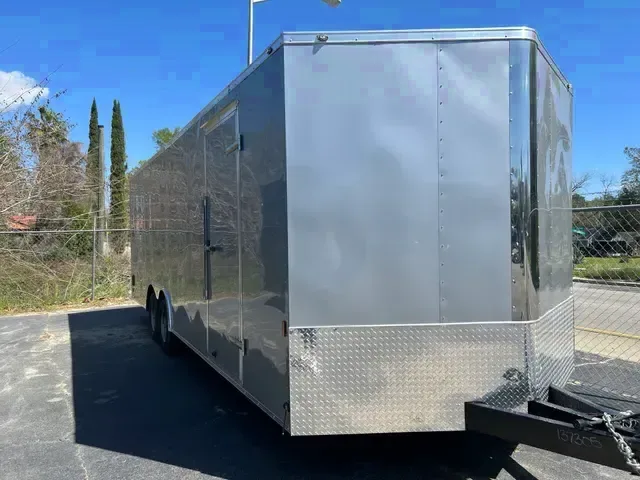 24ft Enclosed Cargo Trailer-Silver
