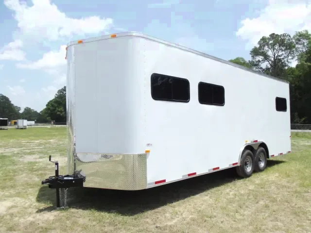 24ft White Cargo Trailer w/ Electric Brakes