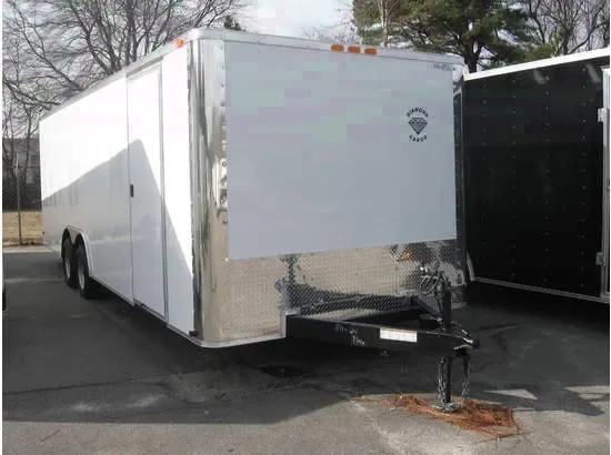 White Flat Front 24ft Cargo Toy Hauler