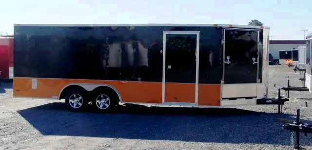 24FT ORANGE/BLACK T.A. TOY HAULER