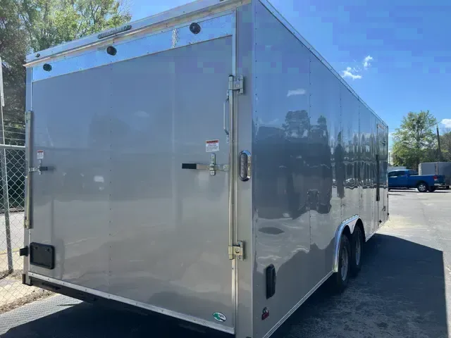 24ft Silver Cargo Trailer w/Ramp