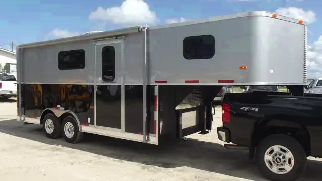 LOADED 26ft Tandem Gooseneck   Black/Silver- SEMI-SCREWLESS