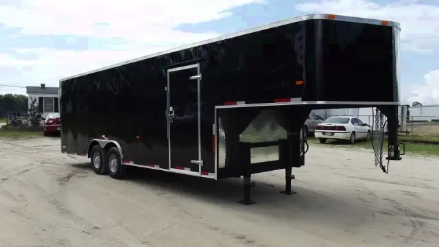 32ft Gooseneck - HEAVY DUTY- 7000# Axles - Black