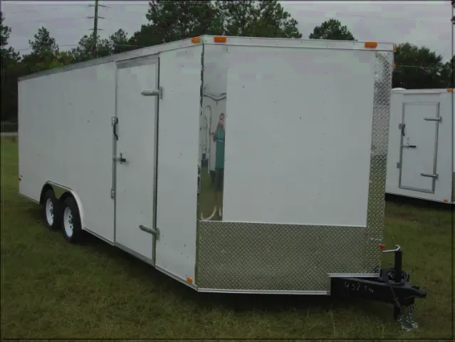 24FT V NOSE RAMP ENCLOSED CARGO TRAILER