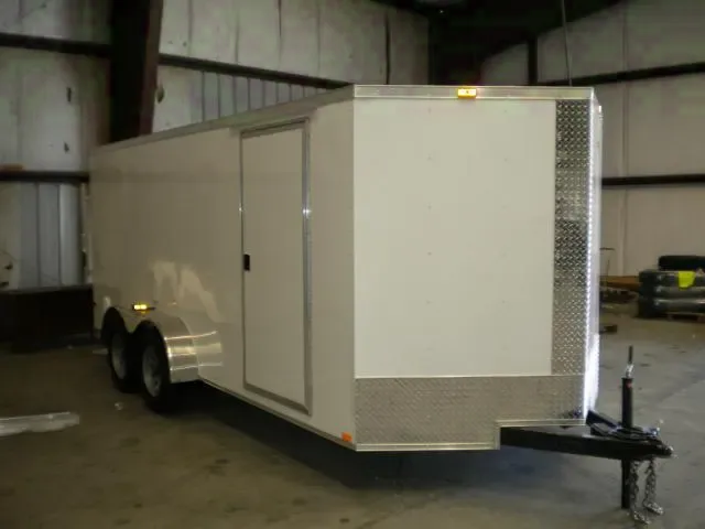 WHITE 14FT V-Nose TA-3500LB