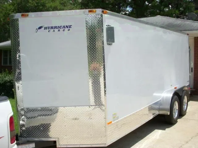 20ft BP White Cargo Trailer