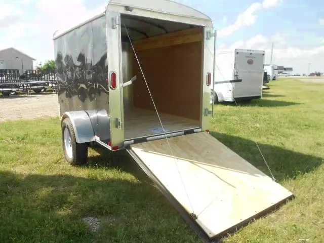 8FT BLACK FLAT FRONT CARGO TRAILER