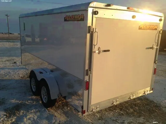 14FT ALUMINUM ENCLOSED WHITE, V-NOSE