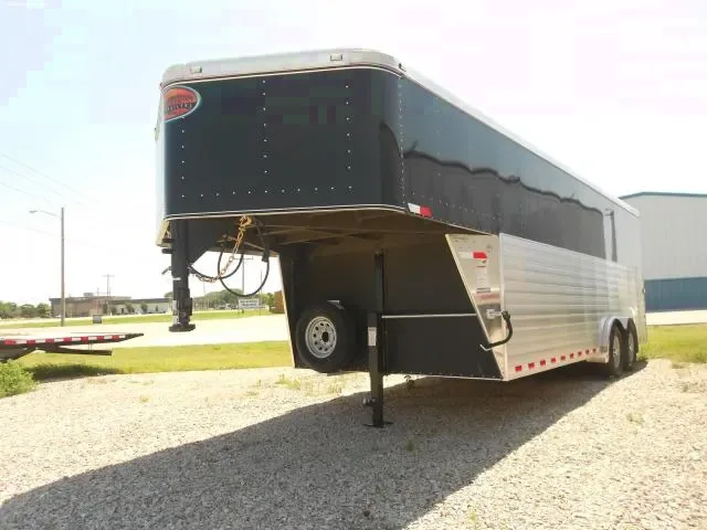 20FT BLACK ALL ALUMINUM GOOSENECK TRAILER
