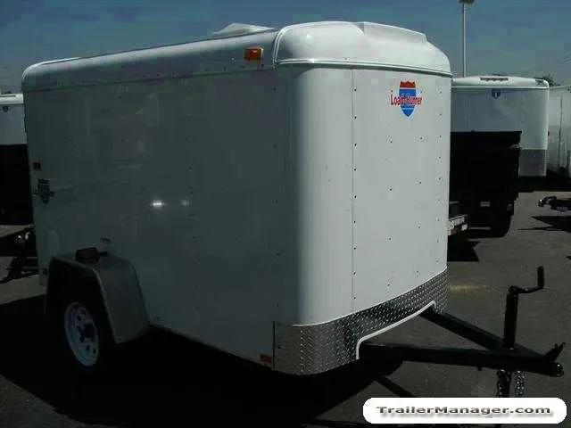 8ft WHITE Cargo Trailer With Single Rear Door