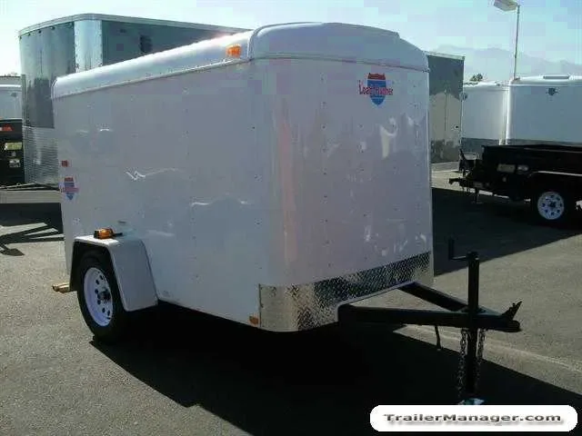 8ft Single 3500lb Axle WHITE Cargo Trailer