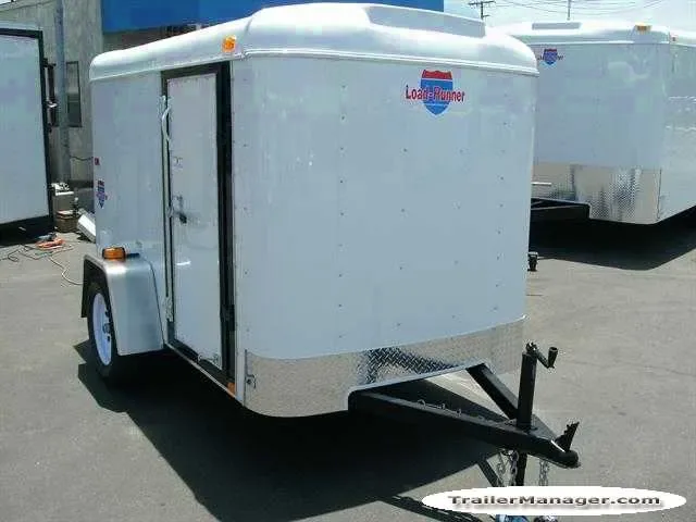 8ft  Single Axle WHITE With Ramp and Spare Tire