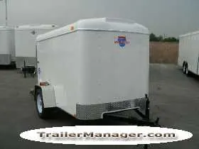 8ft Single Axle WHITE With Ramp