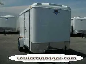 10ft Cargo Trailer Single Axle WHITE  With Double Door