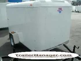 10ft Single Axle WHITE With Ramp-Flat Front