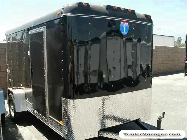 12ft  Single 3500lb Axle BLACK Cargo Trailer