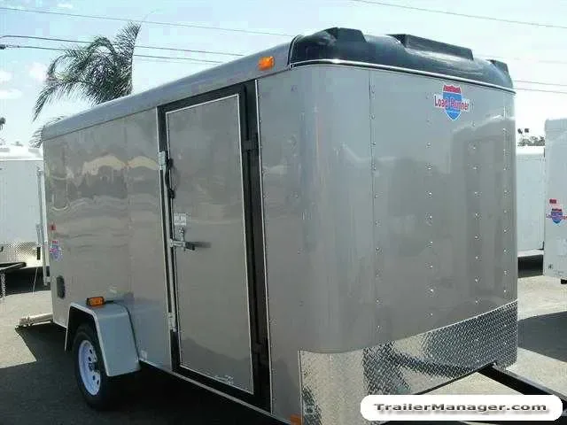 12ft Cargo Trailer Pewter Exterior With Ramp