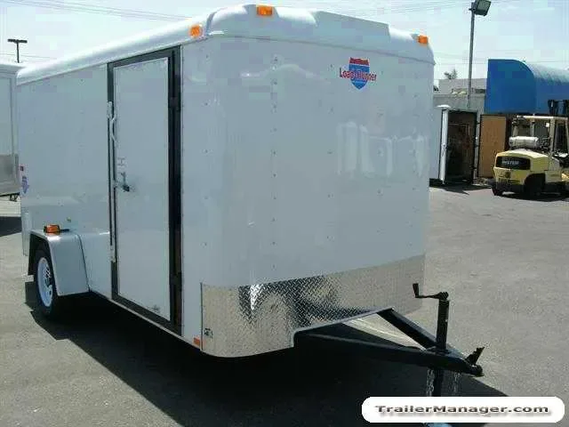 12ft Flat Front Cargo Trailer SA WHITE With Ramp