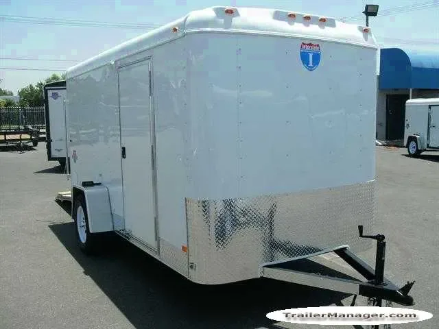 12ft Single Axle WHITE With Ramp-Spare Tire and Flat Front