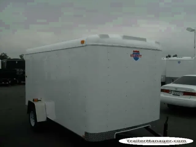 12ft Single Axle WHITE  With Double Door-Spare Tire