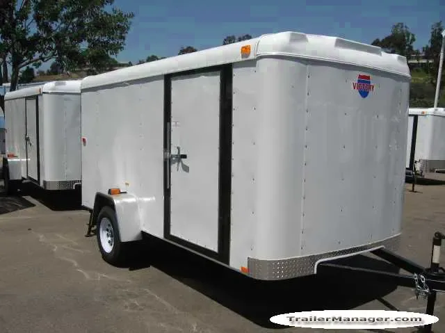 12ft Single Axle WHITE With Double Door