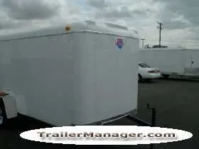 12ft Single Axle WHITE With Ramp-Spare Tire