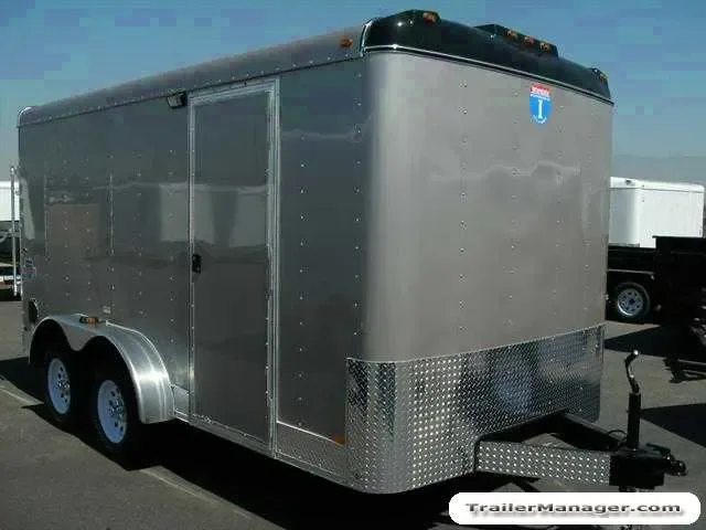 14ft Pewter Cargo Trailer With Ramp