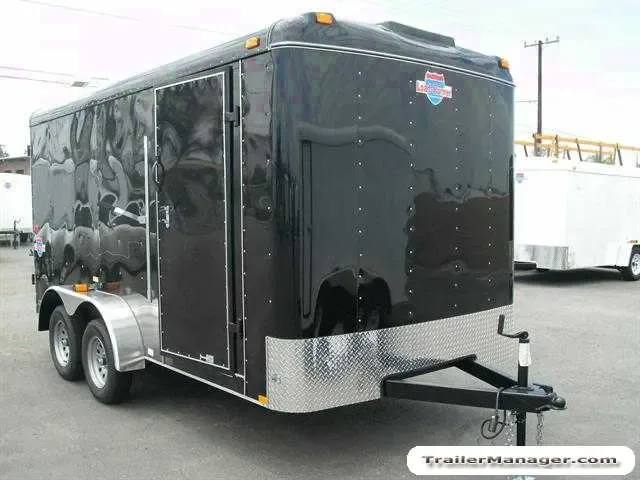 14ft Cargo Trailer BLACK  With Double Door