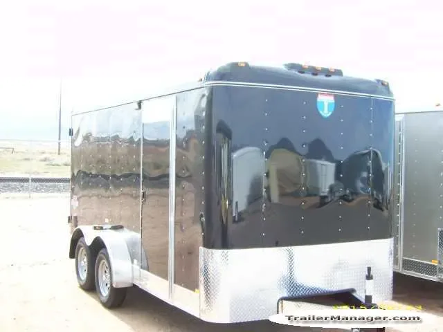 14ft Tandem Axle BLACK  With Double Door