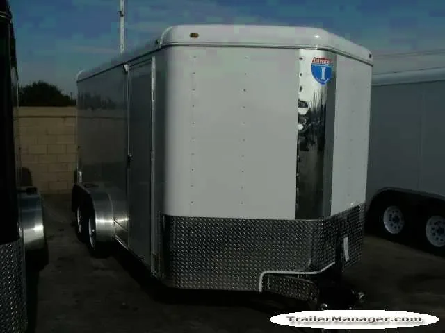 16ft  Cargo V-Nose 7K WHITE With Ramp