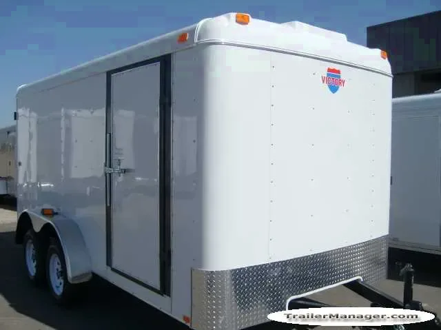 14ft  Tandem Axle w/3500lb Axles WHITE  With Double Door