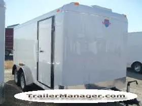 14ft Tandem Axle WHITE With Ramp